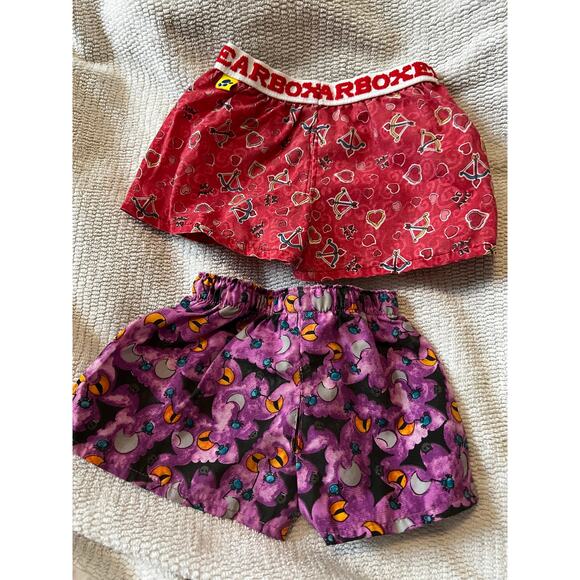Build A Bear Workshop Lot of 2 Hearts & Halloween Print Bear Boxer Shorts - Picture 2 of 11